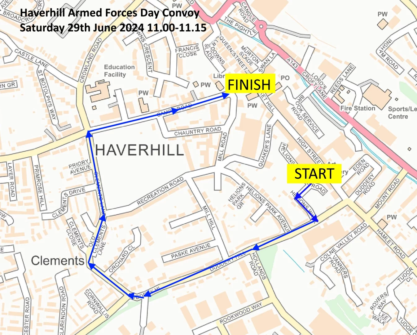 Armed Forces Day 2024 Convoy Route